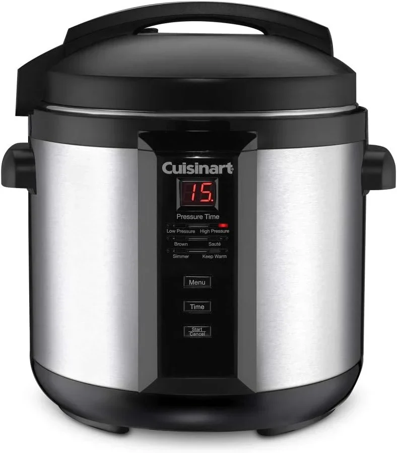 Cuisinart 6-Quart Electric Pressure Cooker, Stainless Steel, Digital Controls, Multi-Function, Model CPC-600N1